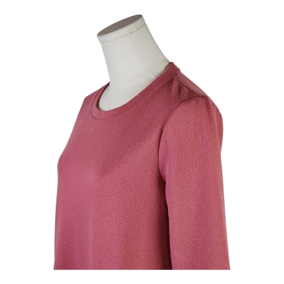 APT. 9 Pink Layered Look Sweater Top Small 3/4 Sleeve High Low Hem Blouse - Picture 2 of 7
